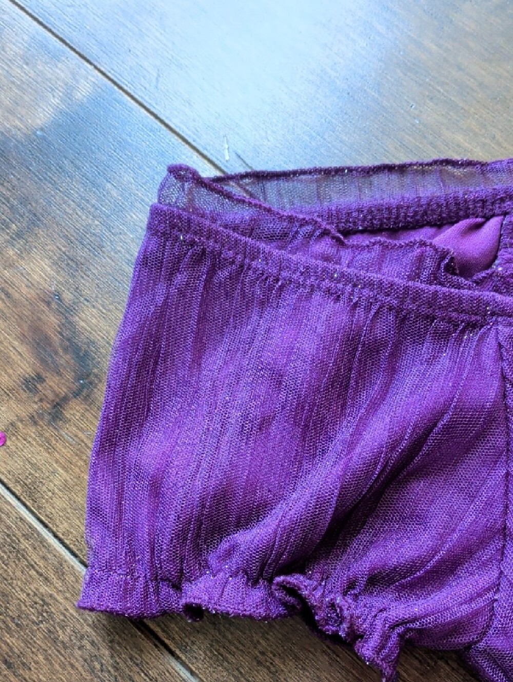 George Purple Off-Shoulder Textured Top - Picture 3 of 4